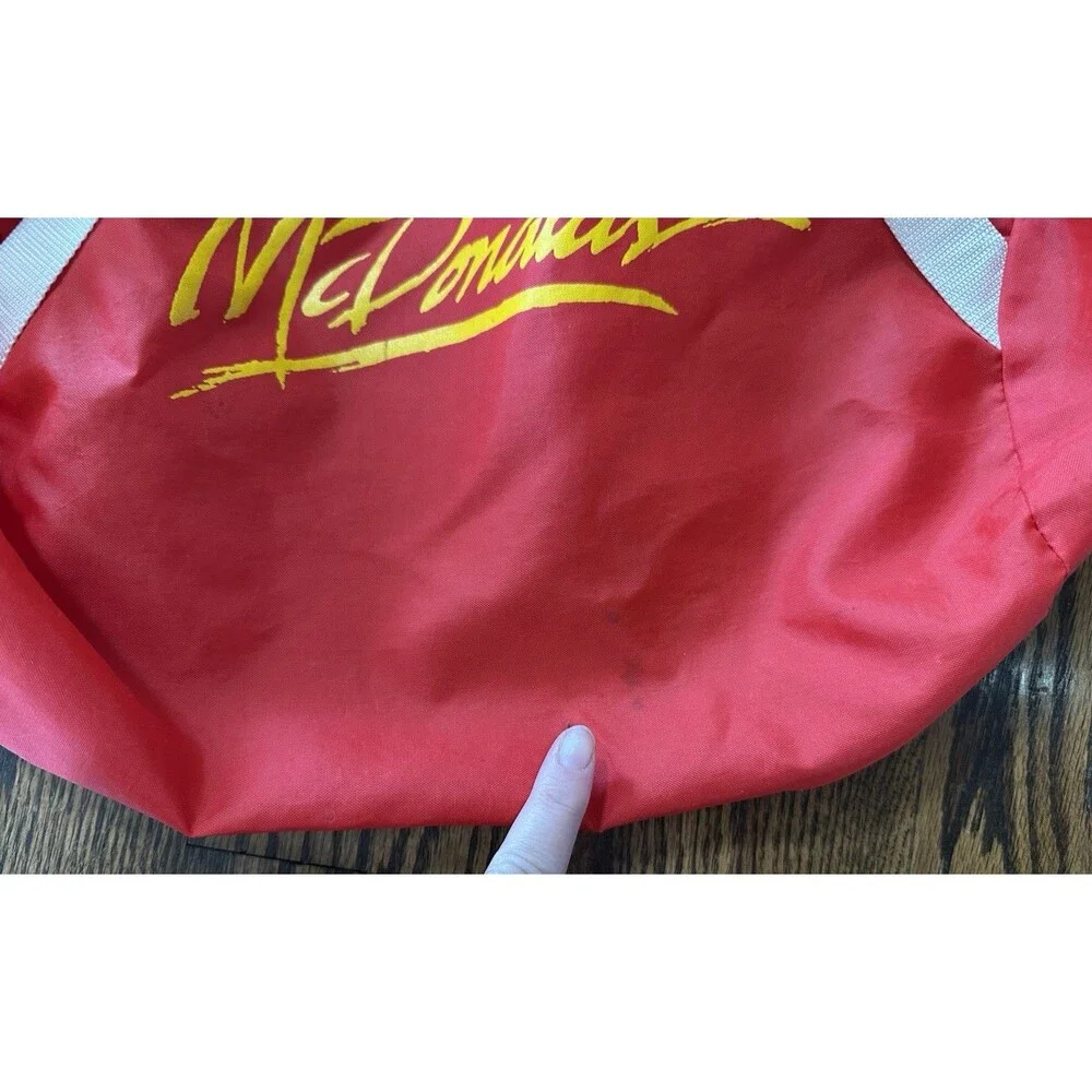 Vintage‎ McDonalds Nylon Duffel Roll Bag Rare Red Functional No Shoulder Strap